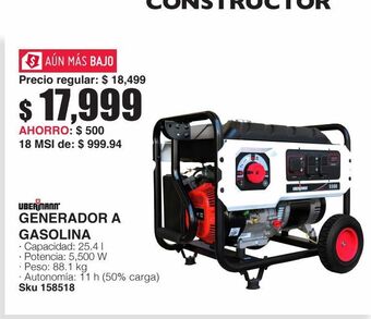 Sodimac Homecenter Generador a gasolina oferta