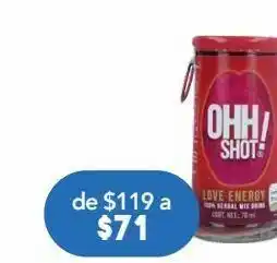 Ohh shot love energy env c/70ml