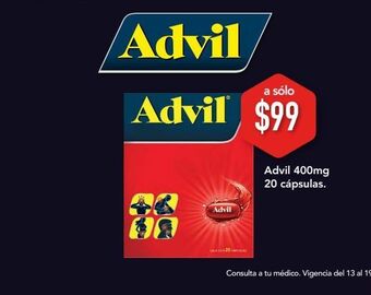 Farmacia San Pablo Advil cap 400mg caj c/20 oferta