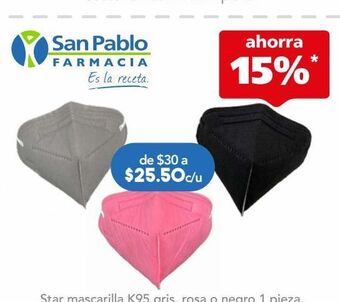 Star mascarilla kn95 rosa c/1pza