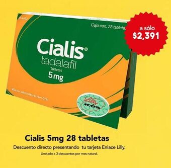 Farmacia San Pablo Cialis tab 5mg caj c/28 oferta