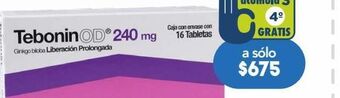 Farmacia San Pablo Tebonin od tab 240mg caj c/16 oferta