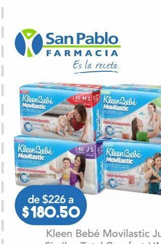 Farmacia San Pablo Kleen bb pañales movilastic jbo c/40pzs oferta