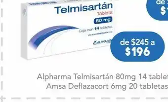 Farmacia San Pablo Telmisartán tab 80mg c/14 alpharma oferta