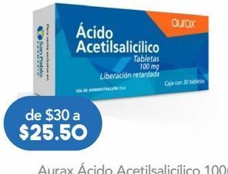 Farmacia San Pablo Acido acetilsal tab 100mg c/30 genvita oferta