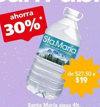 Farmacia San Pablo Santa maria agua btl c/4lt oferta