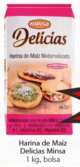 Soriana Mercado Harina de Maíz Delicias Minsa 1kg oferta