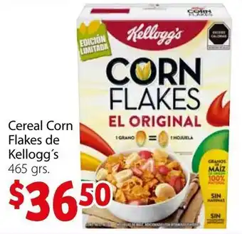 Soriana Híper Cereal Corn Flakes de Kellogg's 465g oferta