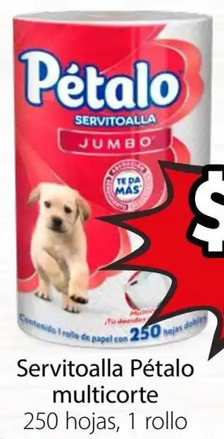 Soriana Híper Servitoalla Pétalo Multicorte 250 hojas, 1 rollo oferta