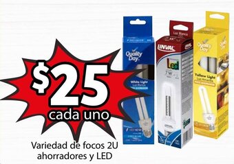 Soriana Híper Variedad de Focos 2U Ahorradores y LED oferta