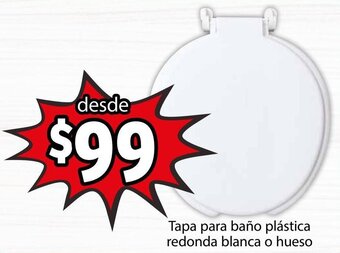 Soriana Híper Tapa para Baño Plástica Redonda Blanca o Hueso oferta