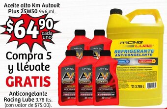 Soriana Híper Aceite Alto Km Autovit Plus 25W50 946ml oferta