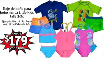 Soriana Híper Traje de Baño para Bebé Marca Little Kids 2-3x oferta