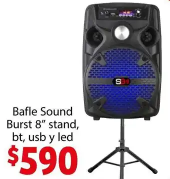 Soriana Híper Bafle Sound Burst 8" Stand, BT, USB y LED oferta