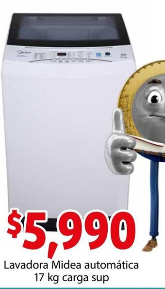 Soriana Híper Lavadora Midea Automática 17kg oferta