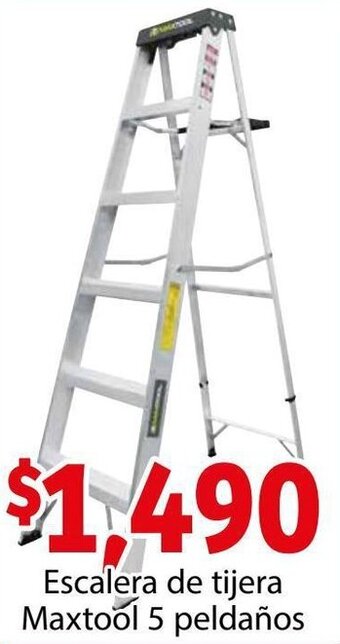 Soriana Híper Escalera de Tijera Maxtool 5 peldaños oferta