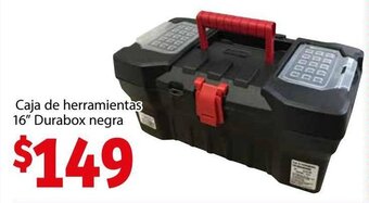 Soriana Híper Caja de Herramientas Durabox Negra 16" oferta