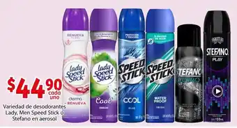 Soriana Híper Desodorantes Lady, Men Speed Stick o Stefano en Aerosol oferta