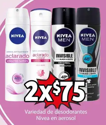 Soriana Híper Desodorantes en Aerosol Nivea 2's oferta