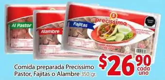 Soriana Híper Comida Preparada Precíssimo Pastor, Fajitas o Alambre 350g oferta