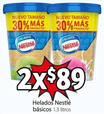 Soriana Híper Helados Nestlé Básicos 2 x 1.3L oferta