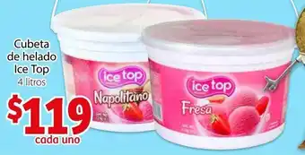 Soriana Híper Cubeta de Helado Ice Top 4L oferta
