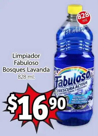 Soriana Híper Limpiador Fabuloso Bosques Lavanda 828ml oferta