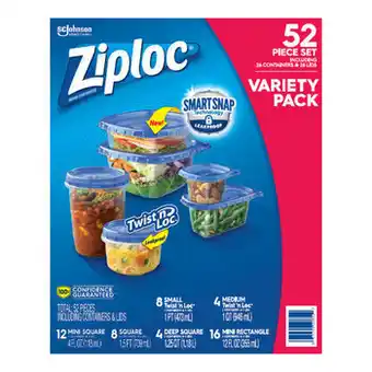 Ziploc Contenedores 52 piezas