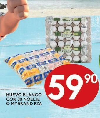 Alsuper Huevo blanco con 30 nohelie o mybrand pza oferta