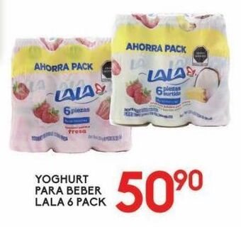 Alsuper Yogurt para beber lala 6pack oferta