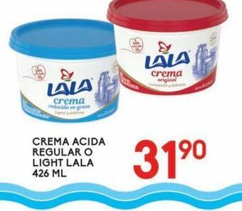 Alsuper Crema acida entera o light lala 426g oferta