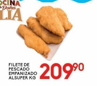 Alsuper Filete de pescado empanizado kg oferta