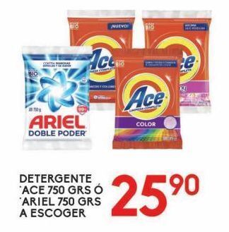 Alsuper Detergente ace 750g o ariel 750g oferta