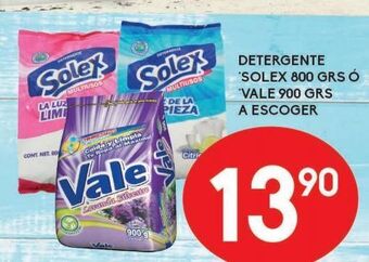 Alsuper Detergente solex 800g o vale 900g oferta