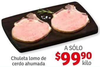 Soriana Híper Chuleta Lomo de Cerdo Ahumada oferta