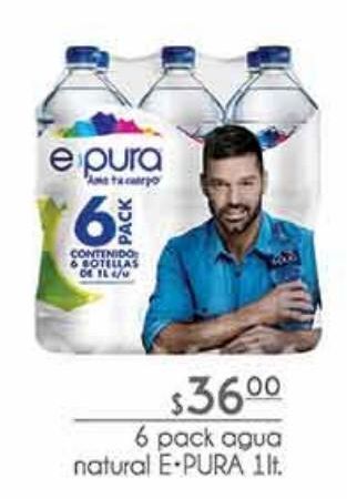 Fresko 6 pack agua natural e-pura 1lt oferta