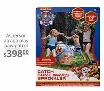La Comer Aspersor atrapa olas paw patrol oferta
