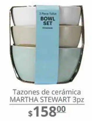 Tazones de cerámica marta stewart 3pz