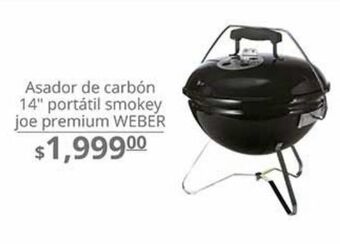 La Comer Asador de carbón 14" portátil smokey joe premium weber oferta