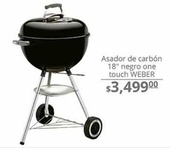 La Comer Asador de carbón 18" negro one touch weber oferta