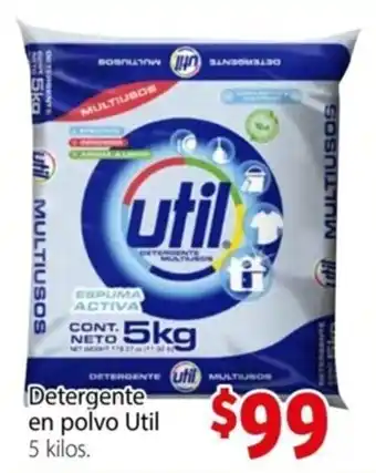 Soriana Express Detergente en Polvo Util 5kg oferta