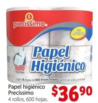 Soriana Express Papel Higiénico Precíssimo 4 Rollos oferta