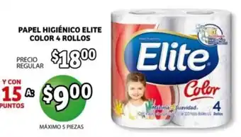 Soriana Express Papel Higiénico Elite Color 4 Rollos oferta