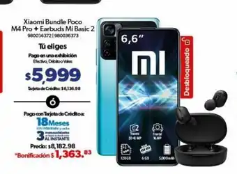 Sam's Club Xiaomi Bundle Poco M4 Pro + Earbuds Mi Basic 2 oferta