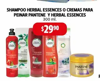 Farmacias Guadalajara Shampoo Herbal Essences o Cremas para Peinar Pantene Y Herbal Essences 300 ml oferta