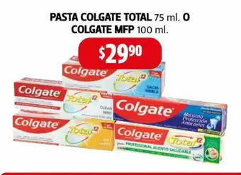 Farmacias Guadalajara Pasta Colgate Total 75 ml o Colgate MFP 100 ml oferta
