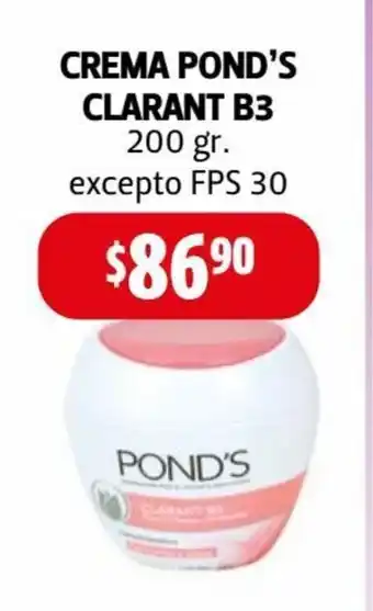 Farmacias Guadalajara Crema Pond's Clarant B3 200gr oferta