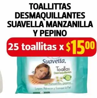 Farmacias Guadalajara Toallitas Desmaquillantes Suavella Manzanilla Y Pepino 25 toallitas oferta