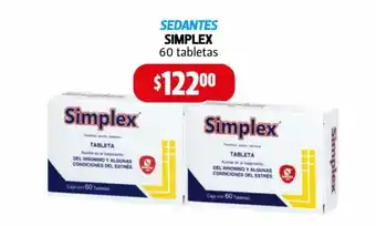 Farmacias Guadalajara Sedantes Simplex 60 tabletas oferta