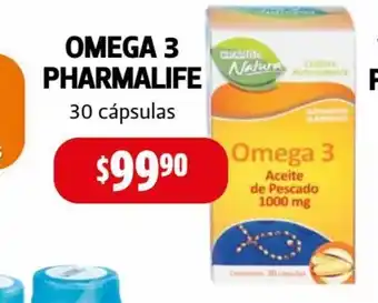 Farmacias Guadalajara OMEGA 3 Pharmalife 30 Capsulas oferta